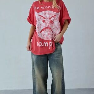 Urban Outfitters The Smashing Pumpkins Red Graphic Tee Shirt Dress